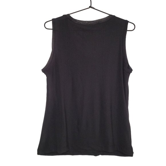 Chicos size 0 Black Ruffle Tank Top - Picture 2 of 6